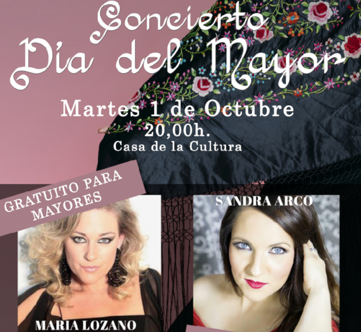 Almuñécar celebra hoy martes el Día del Mayor con un concierto de copla a cargo de María Lozano y Sandra Arco